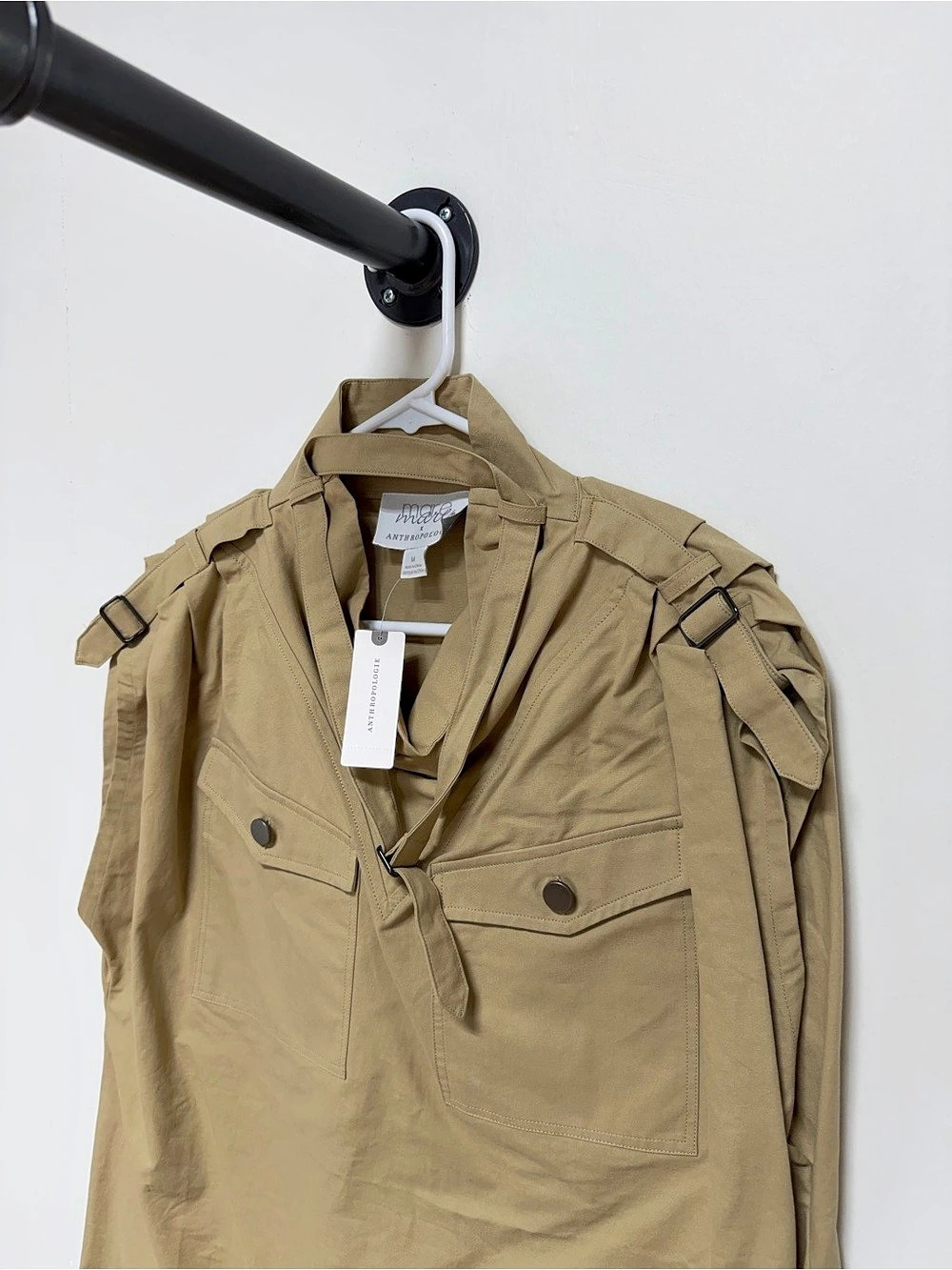 Anthropologie Utility Jacket in Brown Size Medium NWT